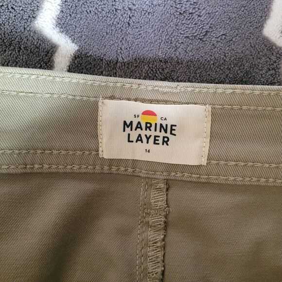 Marine Layer Wide Leg Pants in Olive - Picture 6 of 11